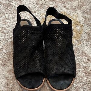 Sofft Black Perforated Slingback Sandals